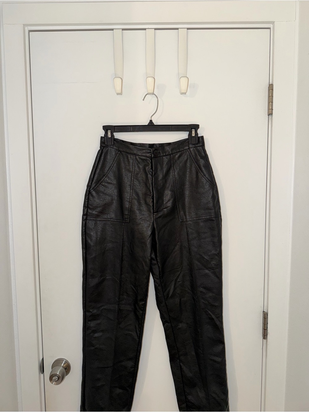 Princess Polly Black Faux Leather Pants